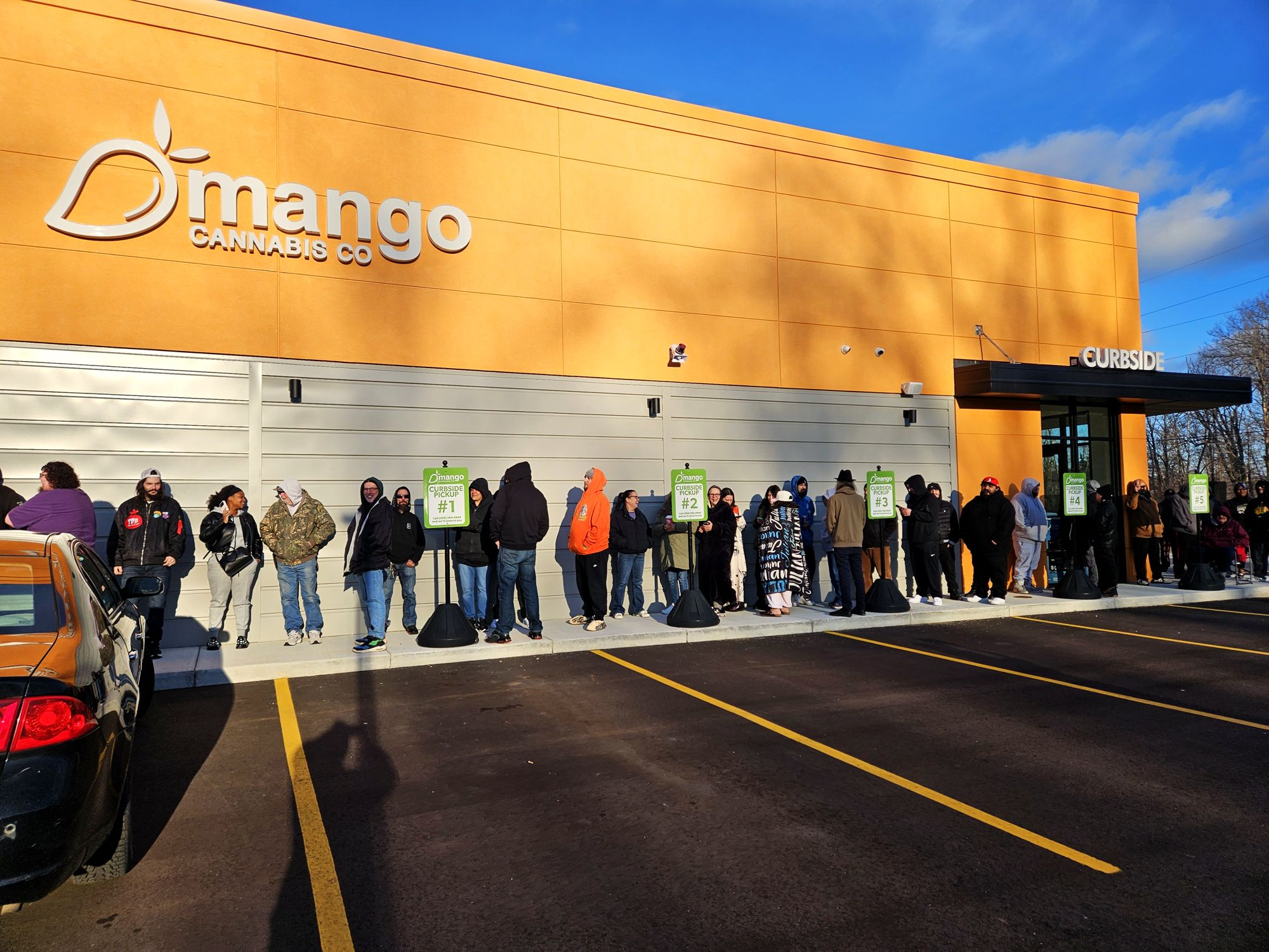 The line outside Mango New Buffalo on opening day